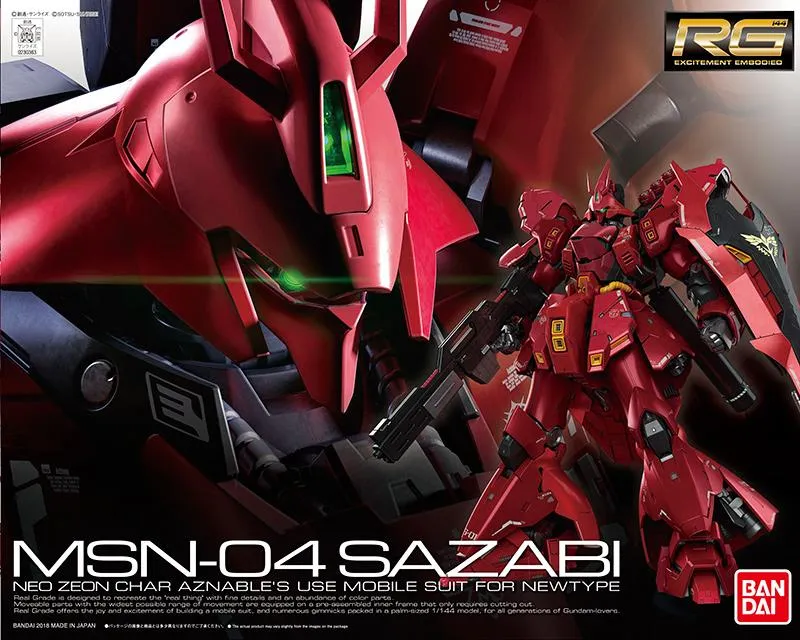 GUNDAM - Model Kit - Real Grade - MSN-04 Sazabi